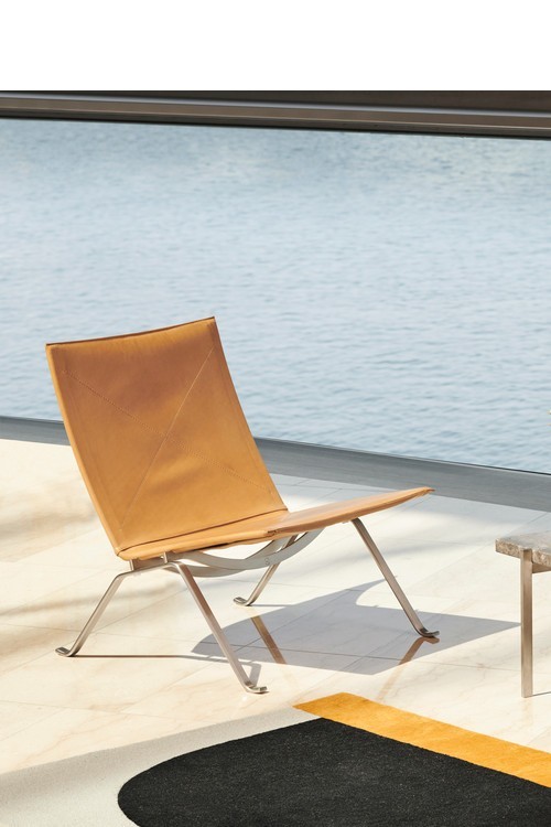 Fauteuil PK22™ cuir par Poul Kjærholm