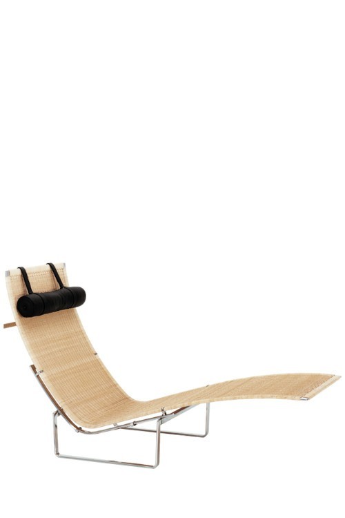 Chaise Longue PK24™ osier par Poul Kjærholm