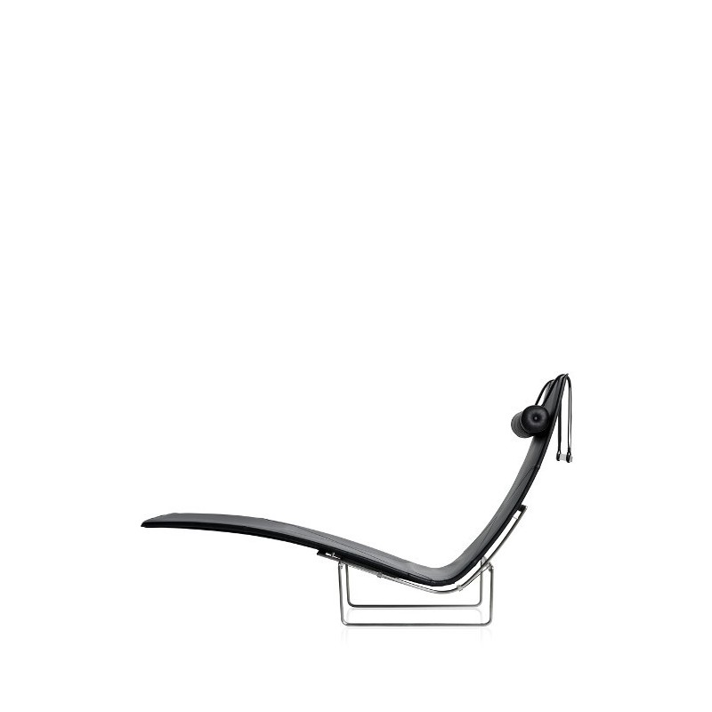 Chaise Longue PK24™ cuir par Poul Kjærholm