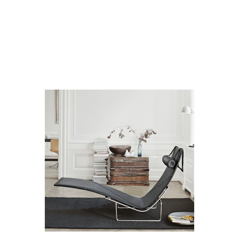 Chaise Longue PK24™ cuir par Poul Kjærholm