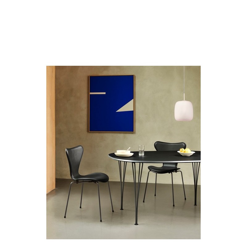 Series 7™ Upholstered Leather Chair by Arne Jacobsen