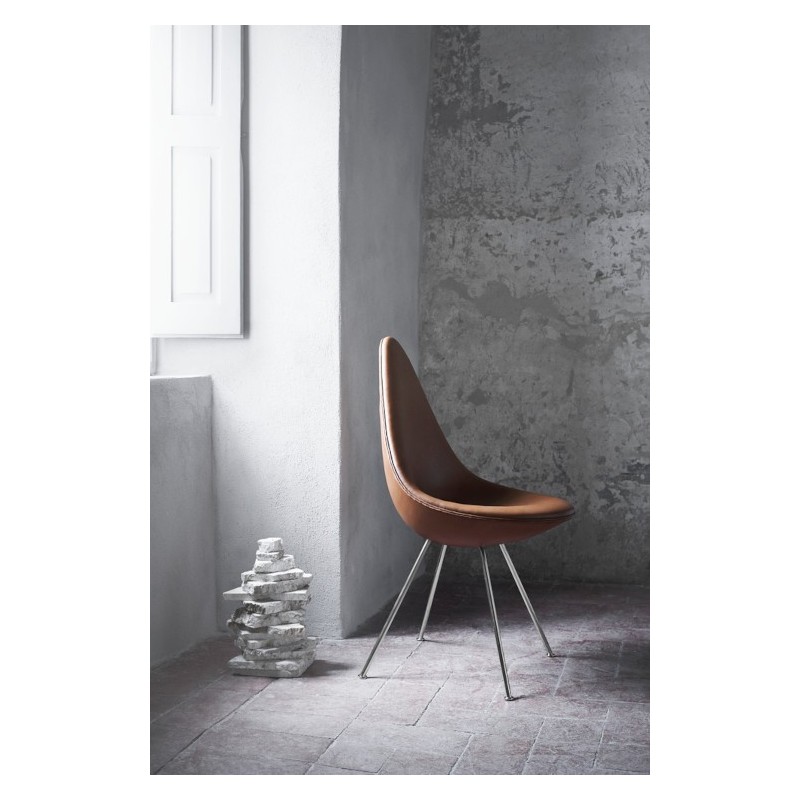 Siège DROP™ Revêtement cuir par Arne Jacobsen