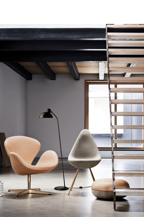 Siège DROP™ Revêtement cuir par Arne Jacobsen