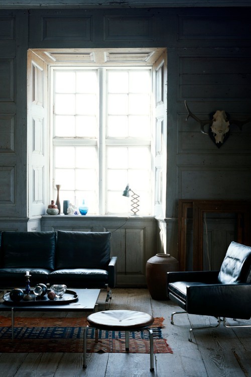 Sofa 3-places PK31™ cuir par Poul Kjærholm