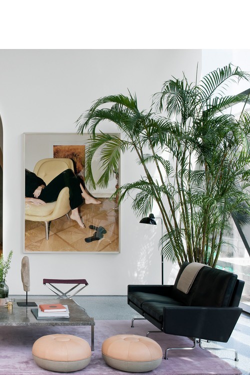 Sofa 3-places PK31™ cuir par Poul Kjærholm