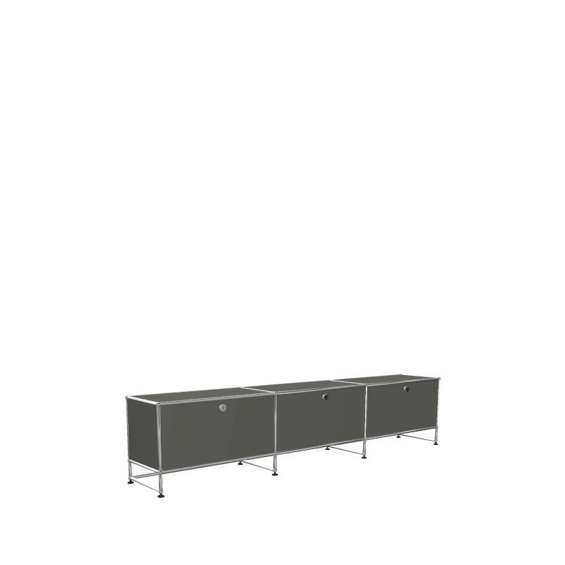 Système de rangement 3 modules 3 portes USM Haller 225 x 35 x h49 cm