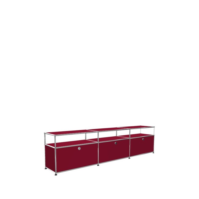 Système de rangement 3 modules 3 portes USM Haller 225 x 35 x h56,5 cm