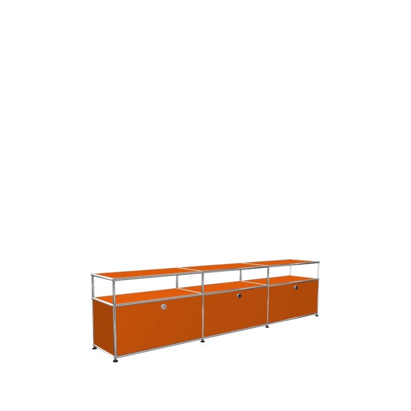 Système de rangement 3 modules 3 portes USM Haller 225 x 35 x h56,5 cm