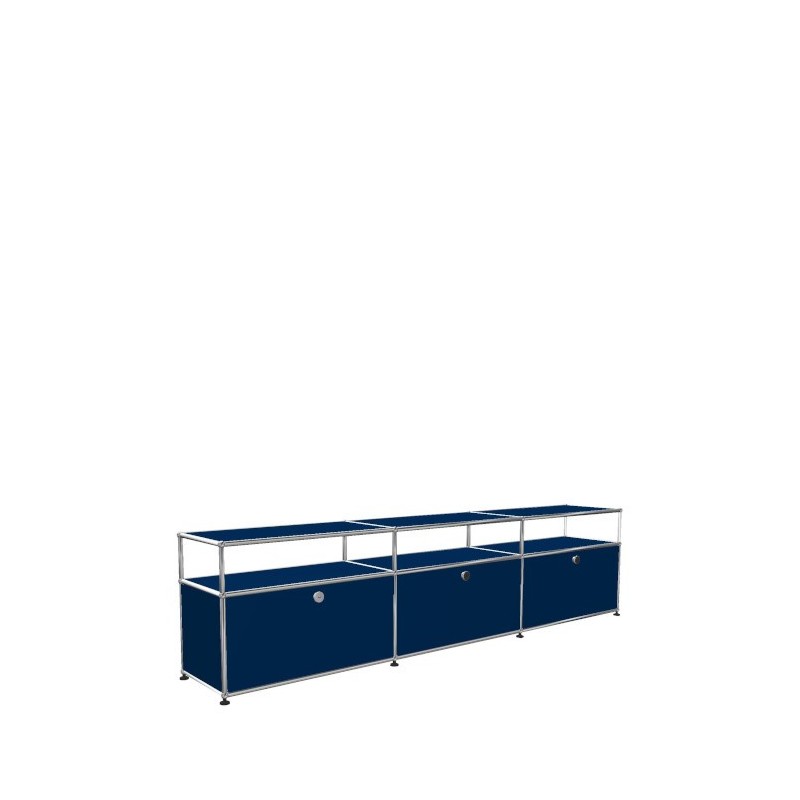 Système de rangement 3 modules 3 portes USM Haller 225 x 35 x h56,5 cm