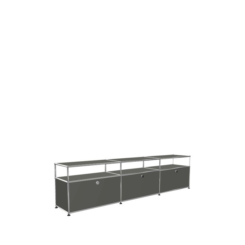 Système de rangement 3 modules 3 portes USM Haller 225 x 35 x h56,5 cm