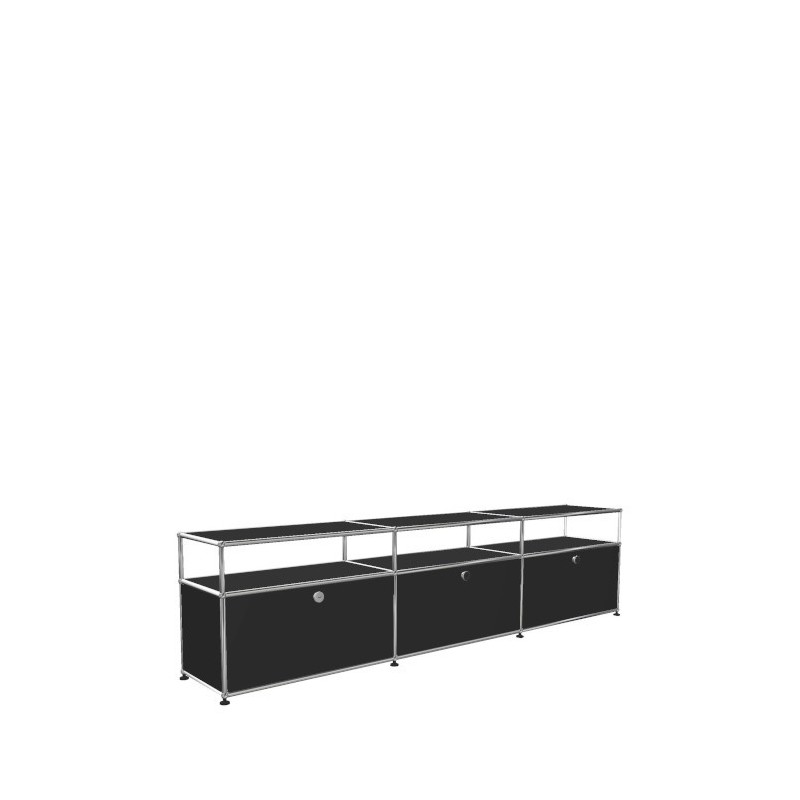 Système de rangement 3 modules 3 portes USM Haller 225 x 35 x h56,5 cm