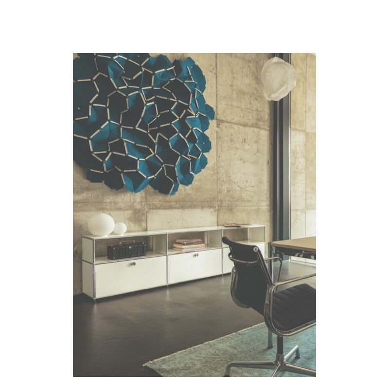 Système de rangement 3 modules 3 portes USM Haller 225 x 35 x h56,5 cm