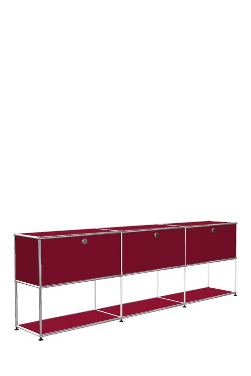 Système de rangement 3 modules 3 portes USM Haller 225 x 35 x h74 cm