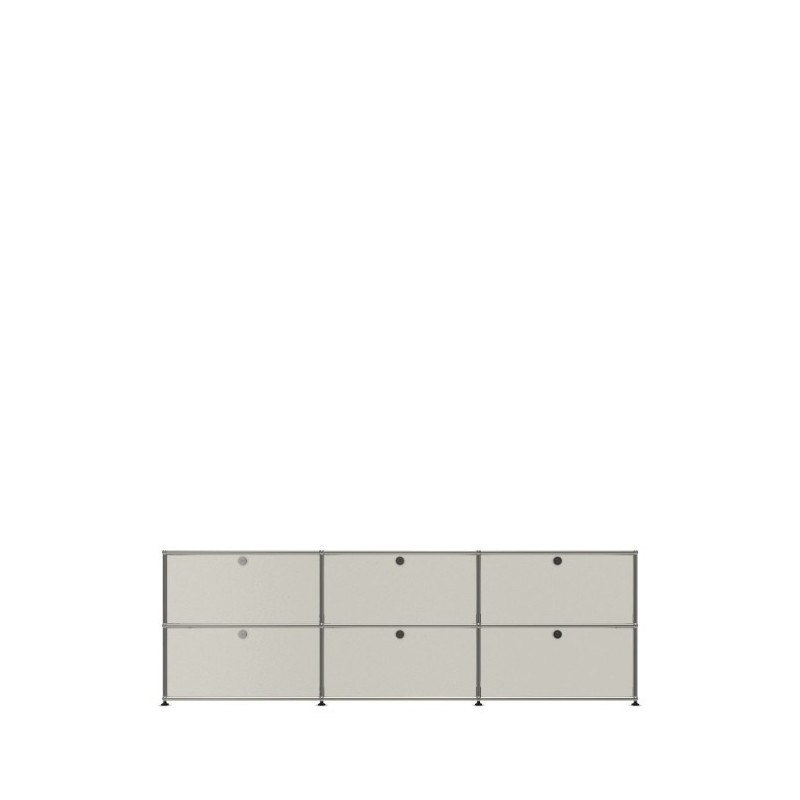 Système de rangement 6 portes USM Haller 225 x 35 x h74 cm
