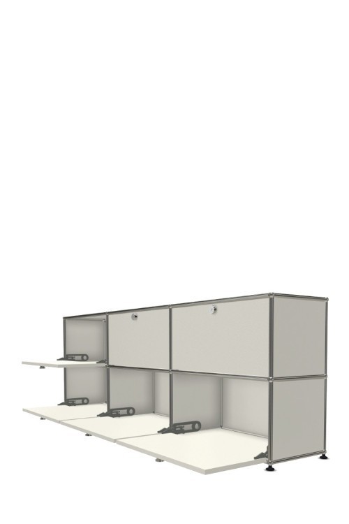 Système de rangement 6 portes USM Haller 225 x 35 x h74 cm