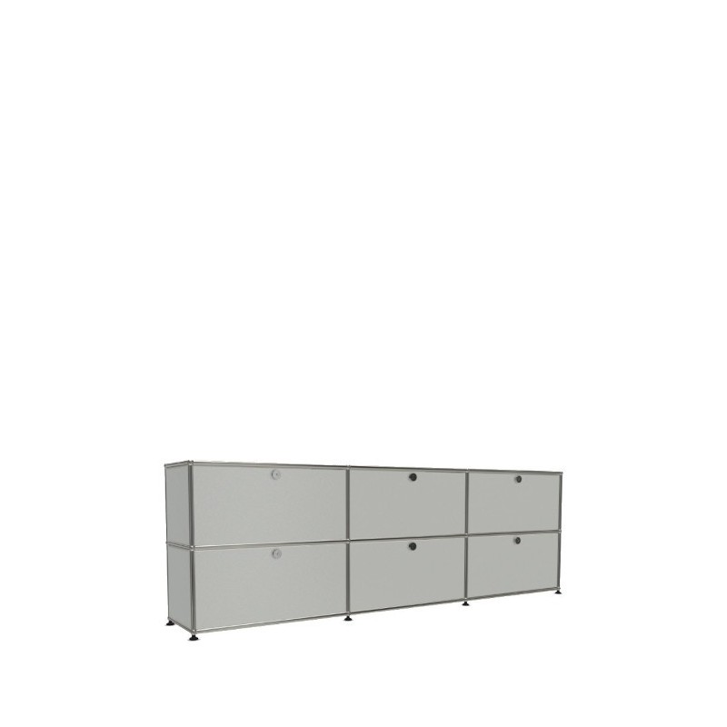 Système de rangement 6 portes USM Haller 225 x 35 x h74 cm