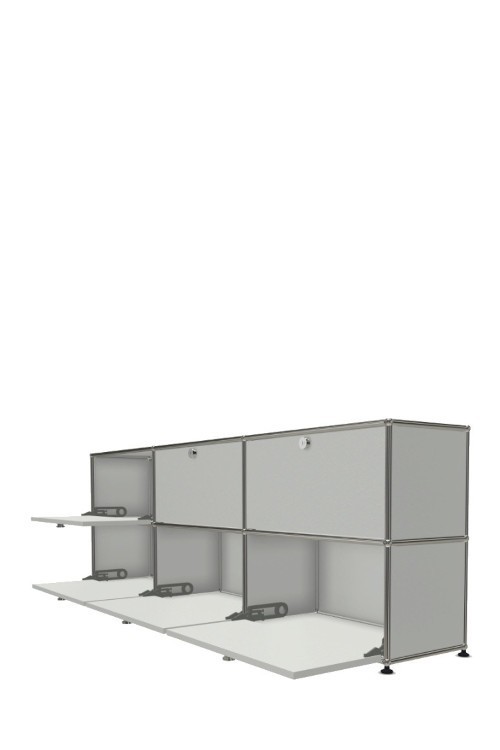 Système de rangement 6 portes USM Haller 225 x 35 x h74 cm