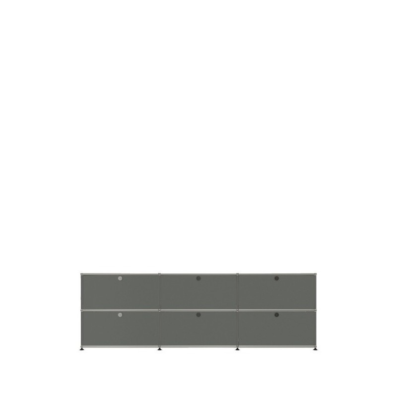 Système de rangement 6 portes USM Haller 225 x 35 x h74 cm