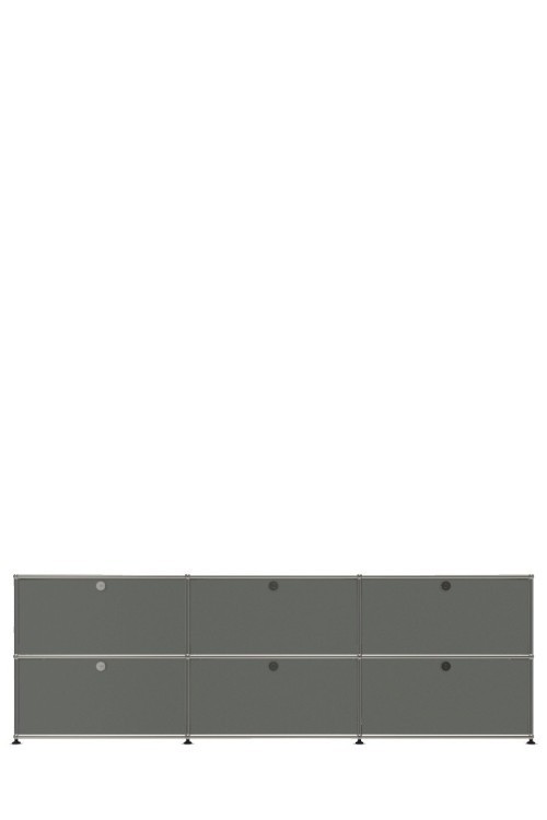 Système de rangement 6 portes USM Haller 225 x 35 x h74 cm