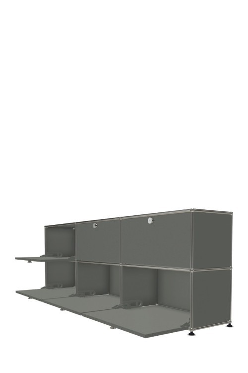 Système de rangement 6 portes USM Haller 225 x 35 x h74 cm