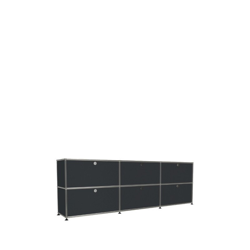 Système de rangement 6 portes USM Haller 225 x 35 x h74 cm