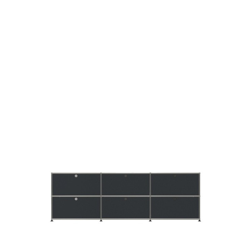 Système de rangement 6 portes USM Haller 225 x 35 x h74 cm