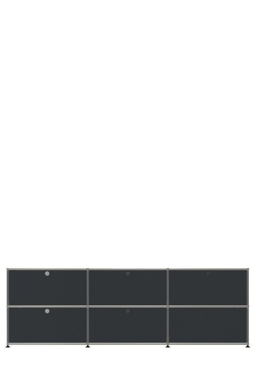 Système de rangement 6 portes USM Haller 225 x 35 x h74 cm