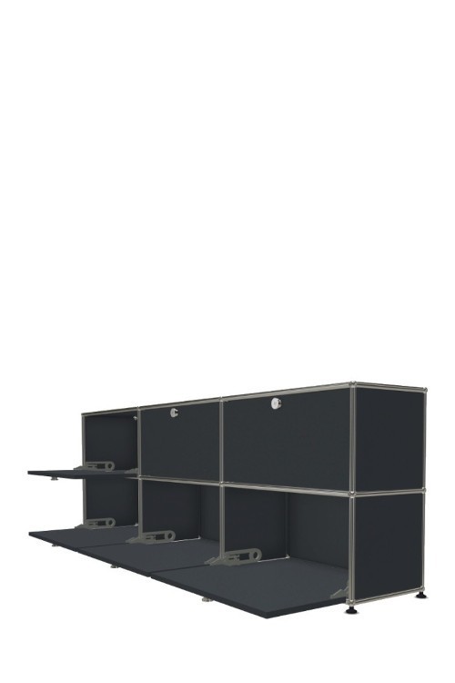 Système de rangement 6 portes USM Haller 225 x 35 x h74 cm