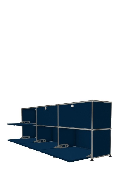 Système de rangement 6 portes USM Haller 225 x 35 x h74 cm