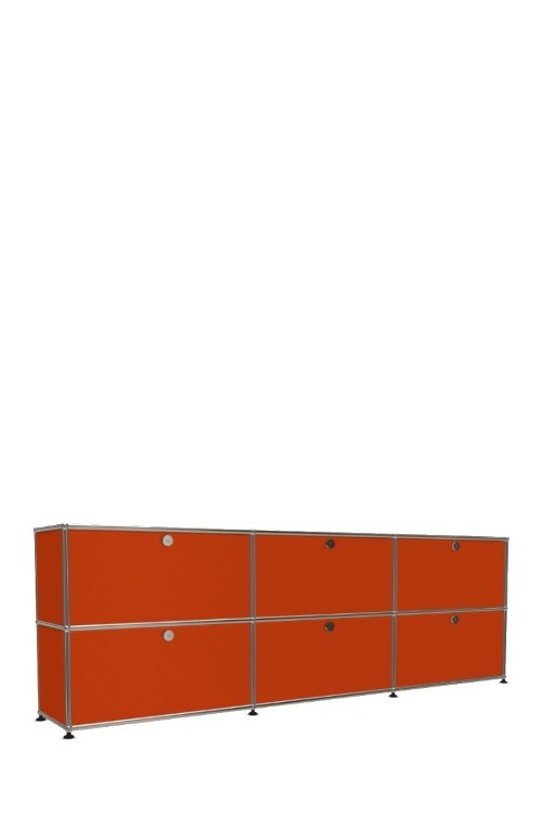 Système de rangement 6 portes USM Haller 225 x 35 x h74 cm