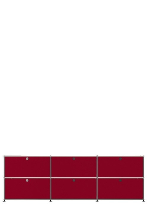 Système de rangement 6 portes USM Haller 225 x 35 x h74 cm
