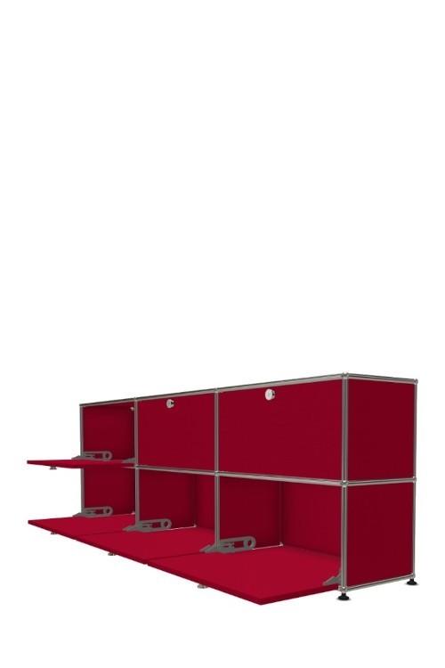 Système de rangement 6 portes USM Haller 225 x 35 x h74 cm