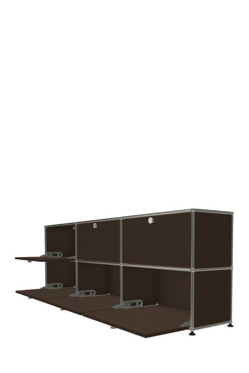 Système de rangement 6 portes USM Haller 225 x 35 x h74 cm
