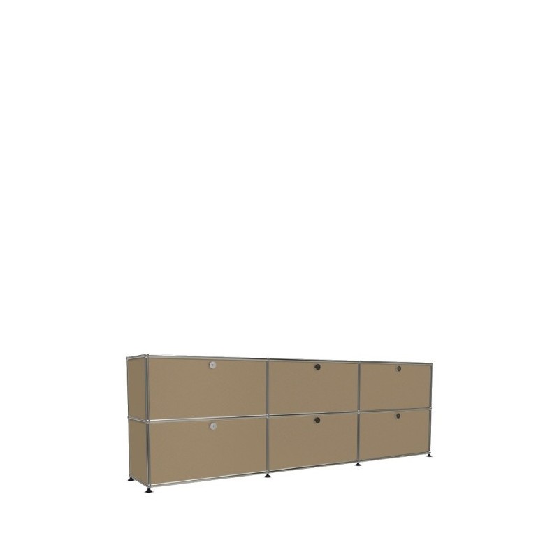 Système de rangement 6 portes USM Haller 225 x 35 x h74 cm