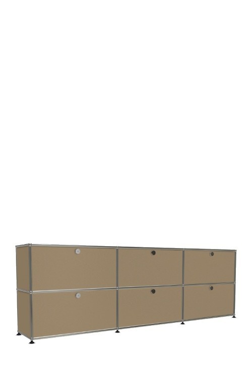 Système de rangement 6 portes USM Haller 225 x 35 x h74 cm
