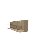 Système de rangement 6 portes USM Haller 225 x 35 x h74 cm