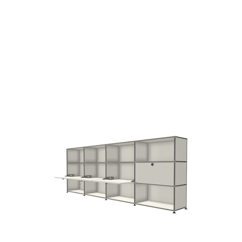Système de rangement 12 modules 4 portes USM Haller 300 x 35 x h109 cm