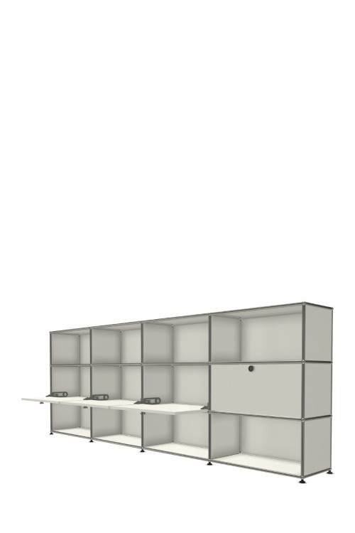 Système de rangement 12 modules 4 portes USM Haller 300 x 35 x h109 cm