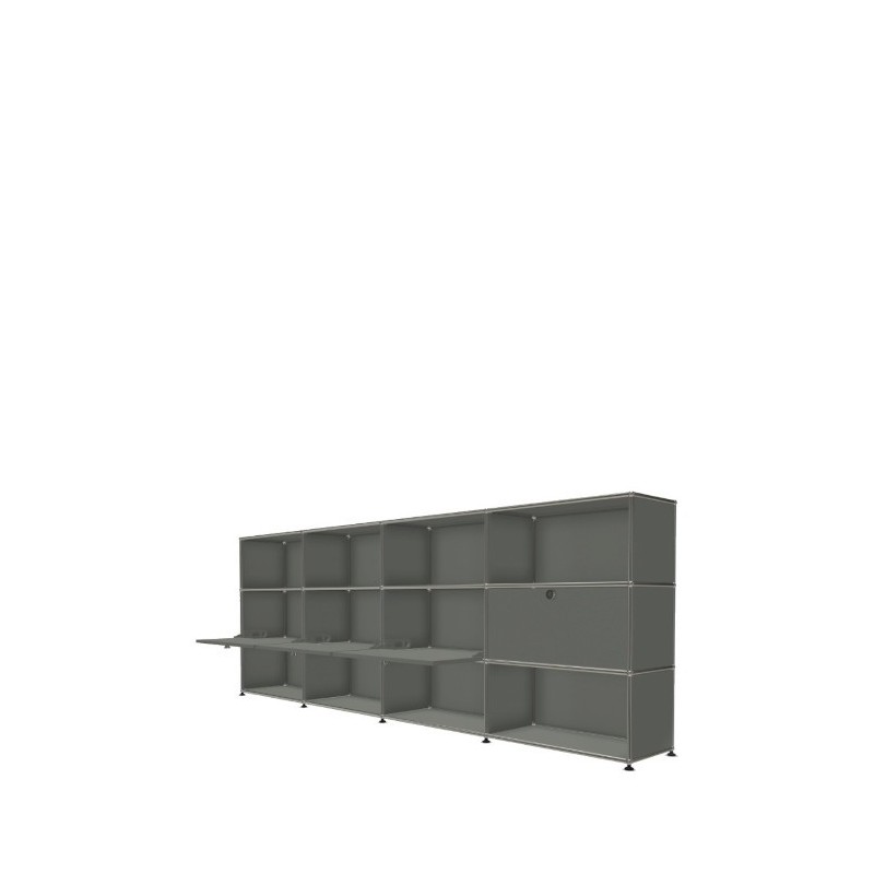 Système de rangement 12 modules 4 portes USM Haller 300 x 35 x h109 cm