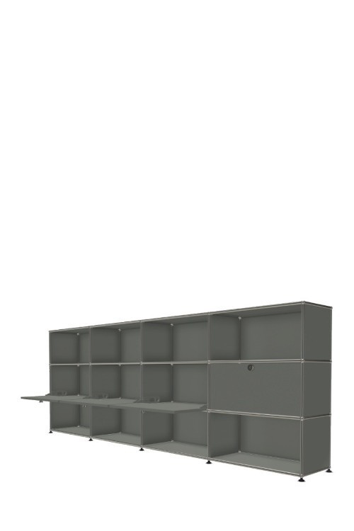 Système de rangement 12 modules 4 portes USM Haller 300 x 35 x h109 cm