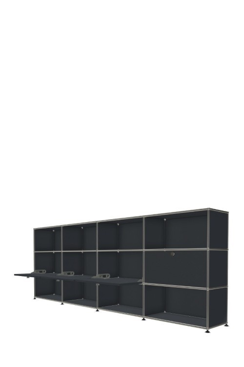 Système de rangement 12 modules 4 portes USM Haller 300 x 35 x h109 cm
