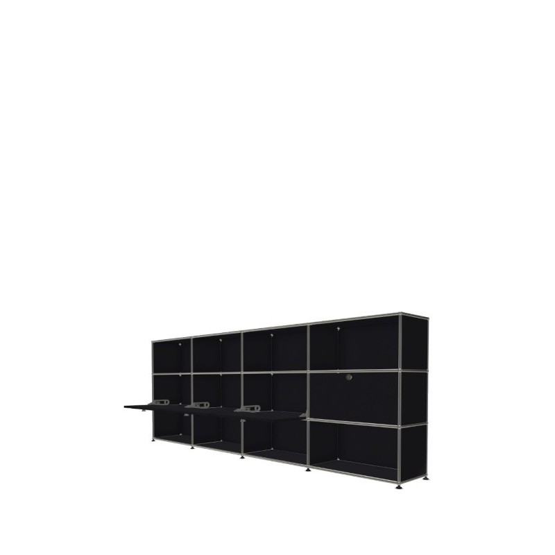Système de rangement 12 modules 4 portes USM Haller 300 x 35 x h109 cm