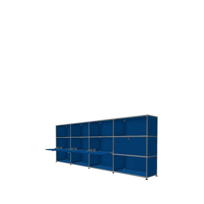 Système de rangement 12 modules 4 portes USM Haller 300 x 35 x h109 cm