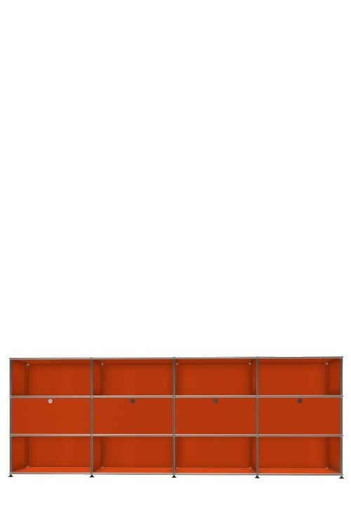 Système de rangement 12 modules 4 portes USM Haller 300 x 35 x h109 cm