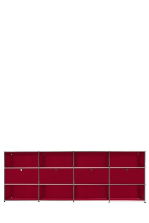 Système de rangement 12 modules 4 portes USM Haller 300 x 35 x h109 cm