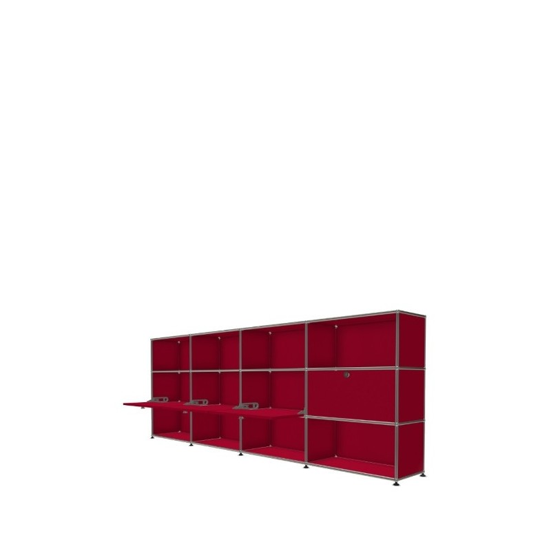 Système de rangement 12 modules 4 portes USM Haller 300 x 35 x h109 cm