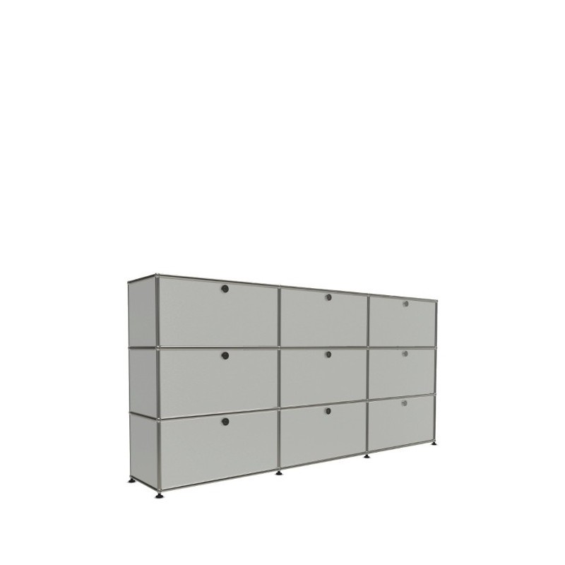 Système de rangement 9 portes USM Haller 225 x 35 x h109 cm