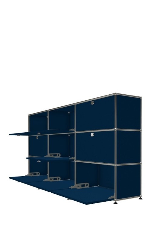 Système de rangement 9 portes USM Haller 225 x 35 x h109 cm