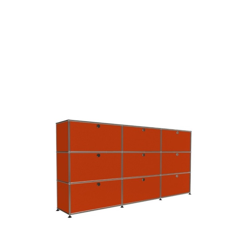 Système de rangement 9 portes USM Haller 225 x 35 x h109 cm