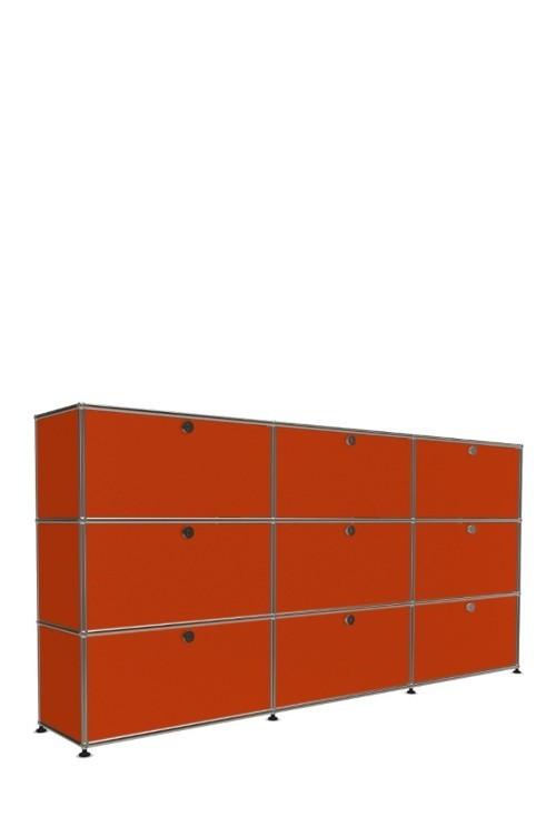 Système de rangement 9 portes USM Haller 225 x 35 x h109 cm